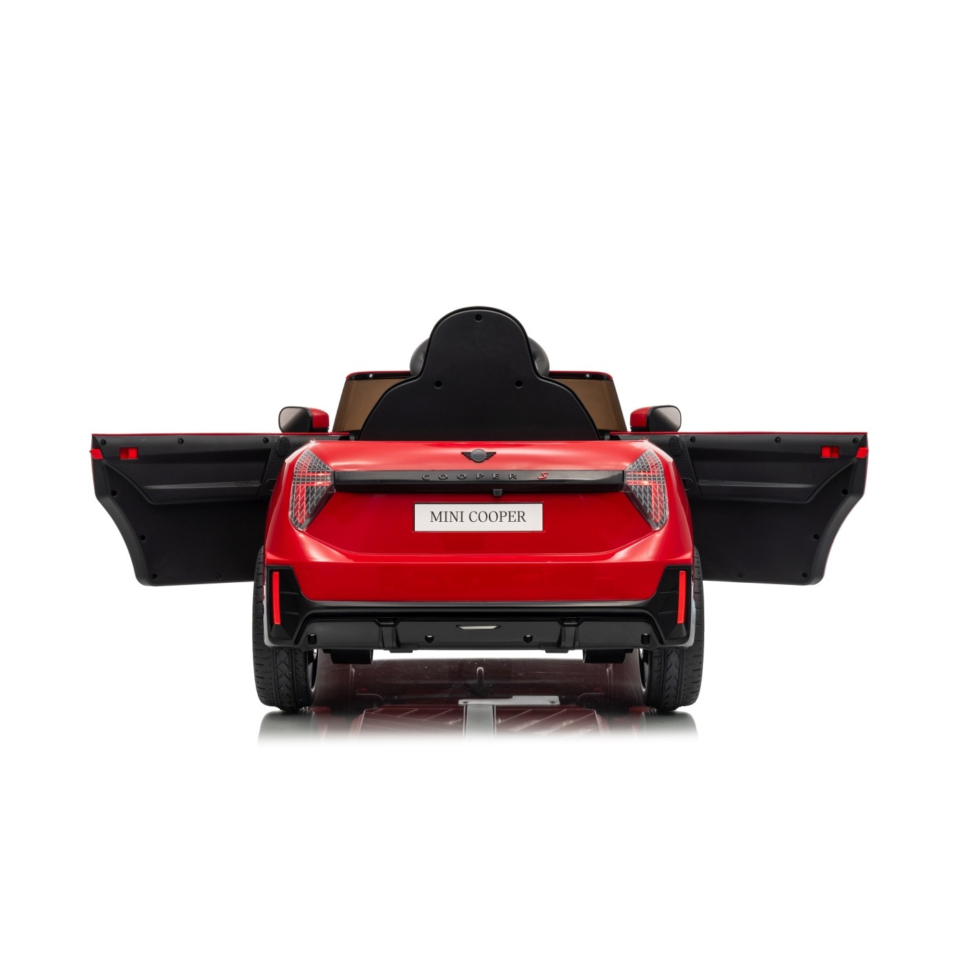 Červené vozidlo Mini Cooper