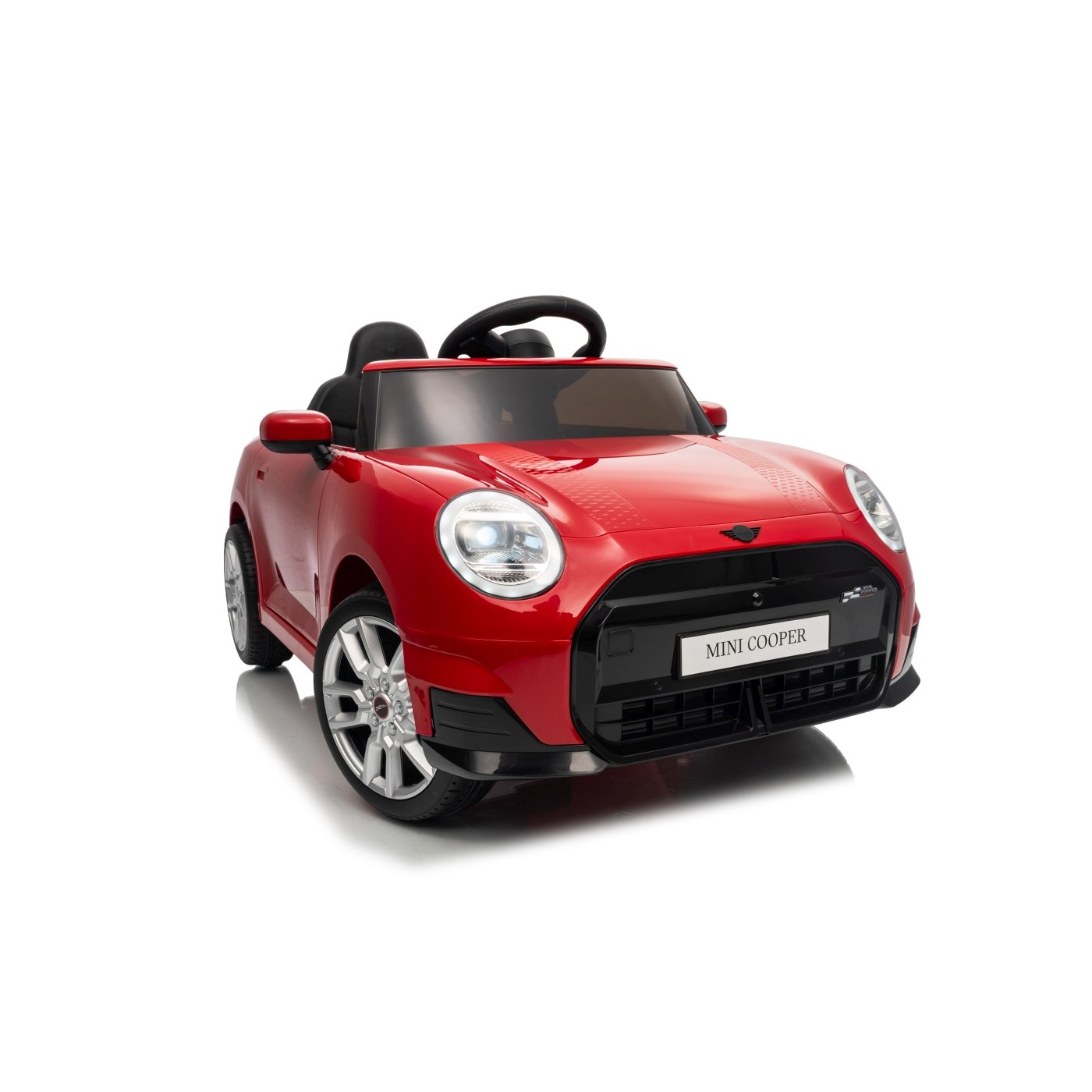 Červené vozidlo Mini Cooper