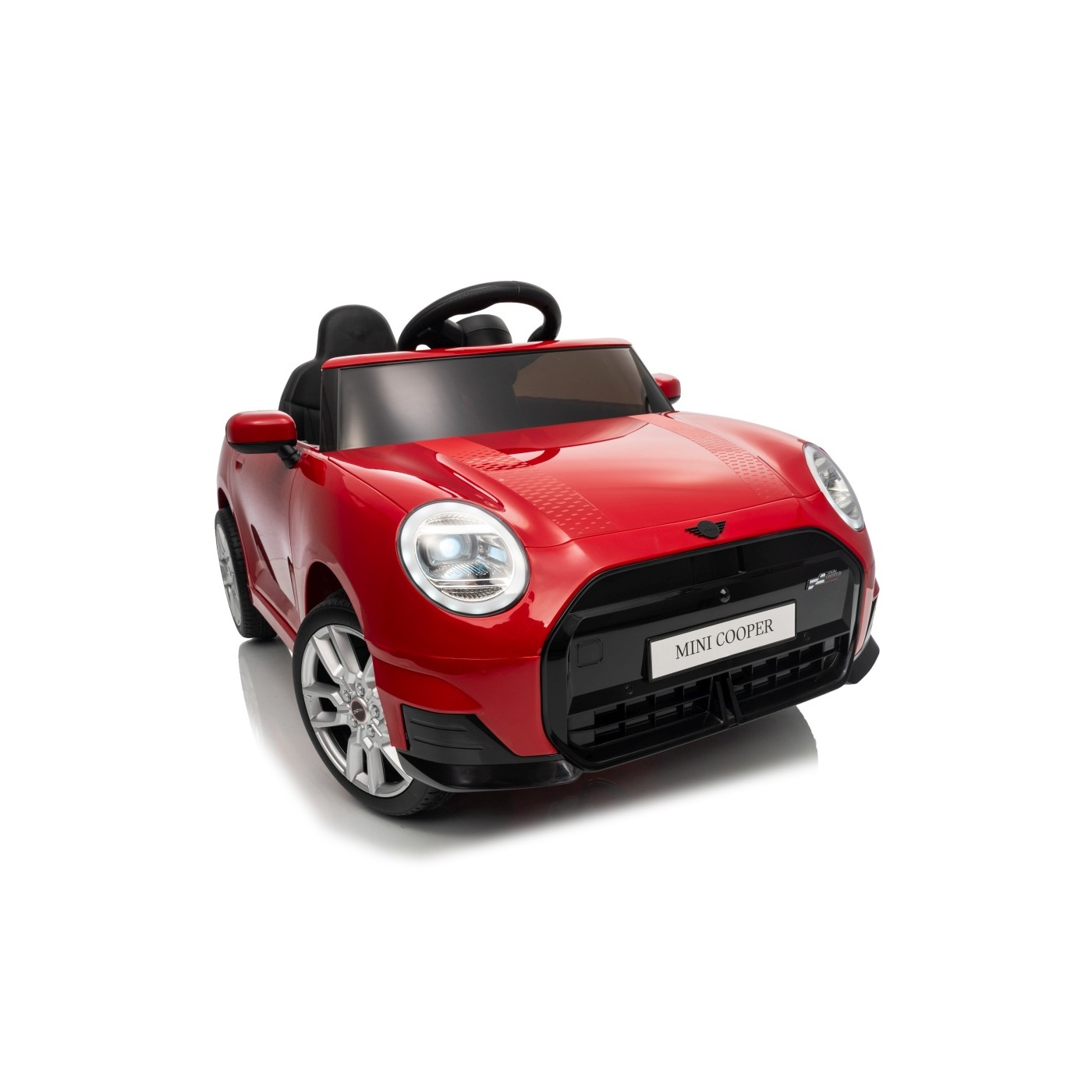 Červené vozidlo Mini Cooper