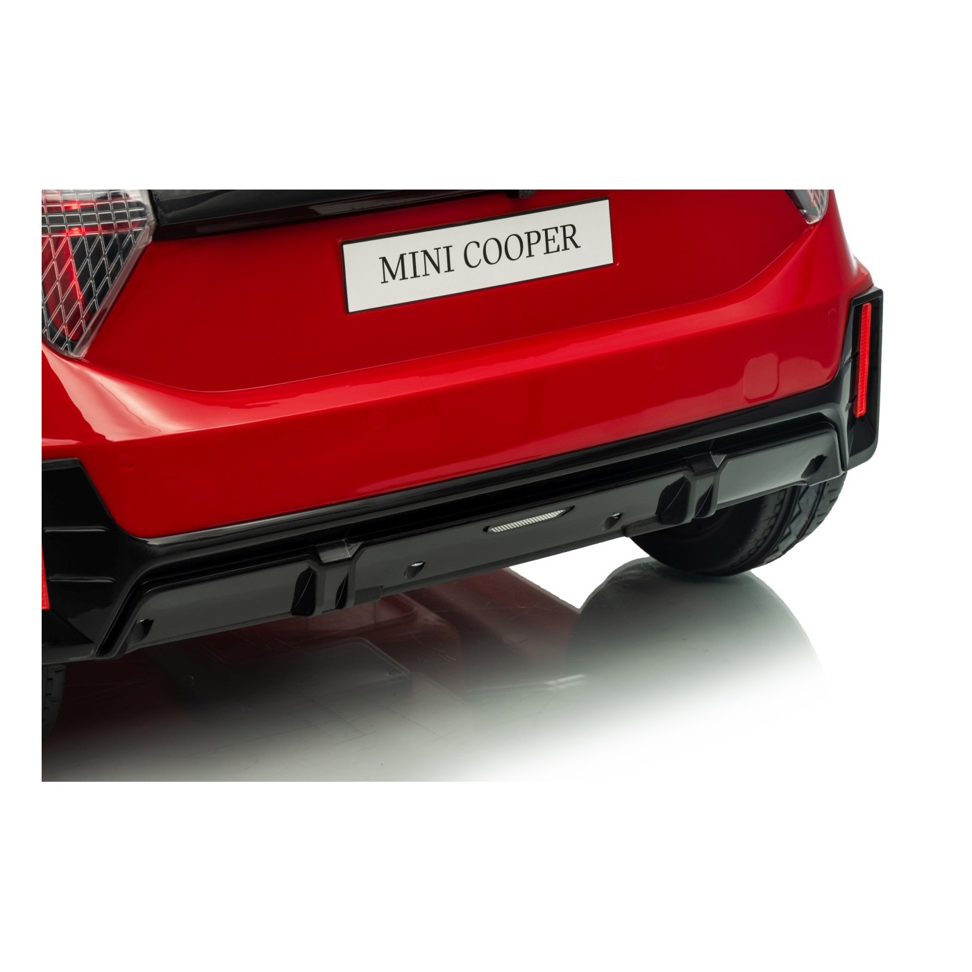 Červené vozidlo Mini Cooper