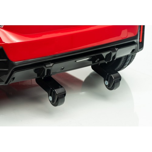 Červené vozidlo Mini Cooper