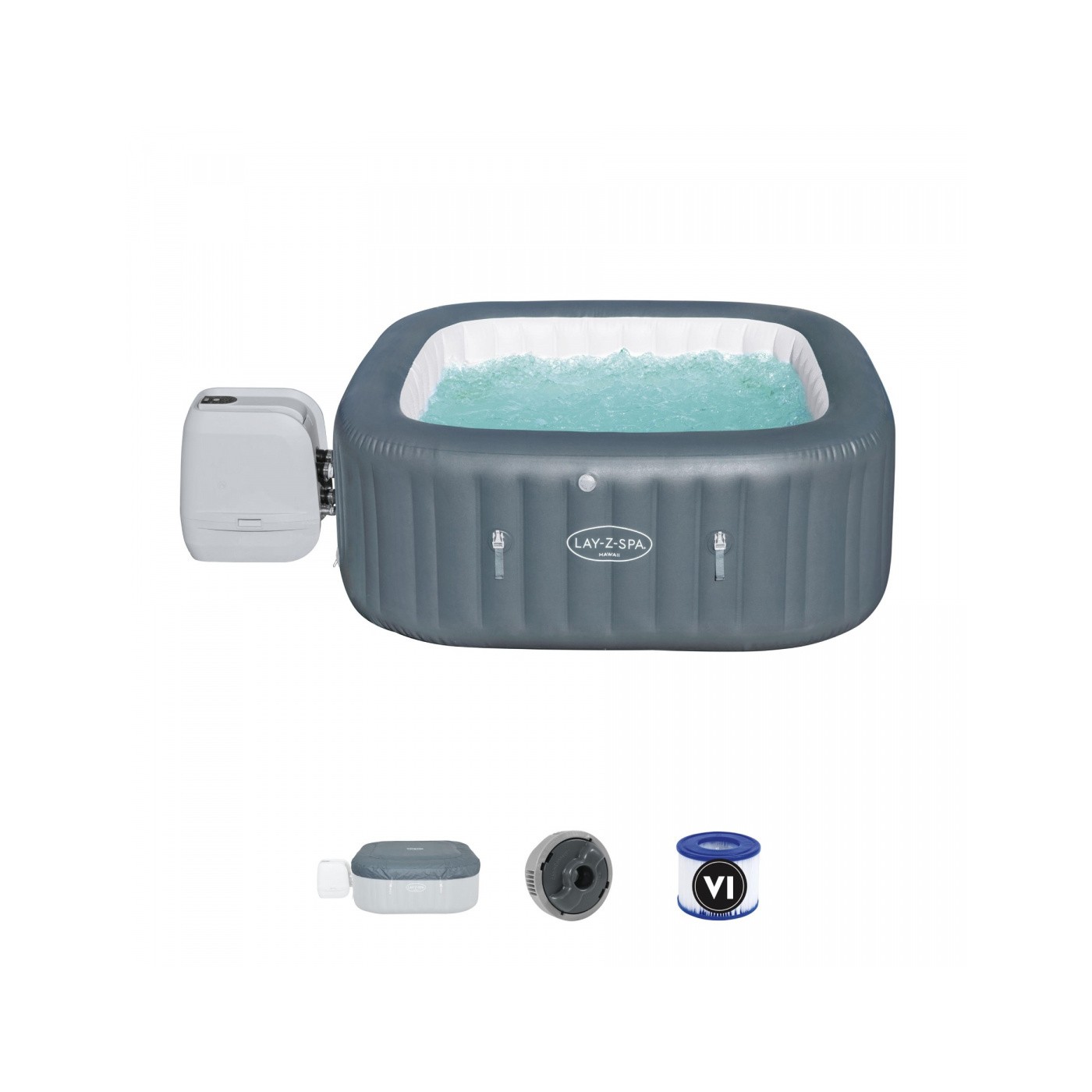 Hawaii Lay-Z-Spa HydroJet Pro Spa nafukovacie BESTWAY 6-miestne + Čerpadlo + Filter + ChemConnect