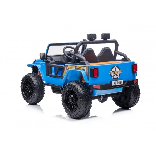 Modré vozidlo Jeep Monster