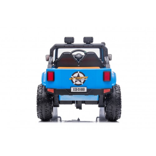 Modré vozidlo Jeep Monster