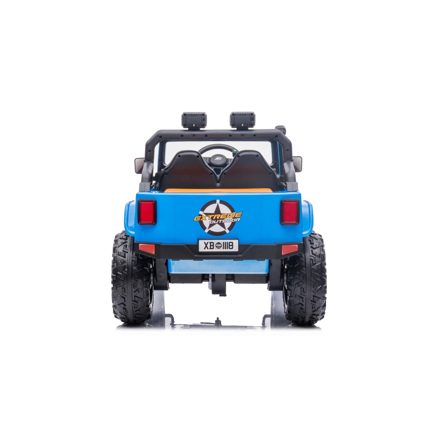 Modré vozidlo Jeep Monster