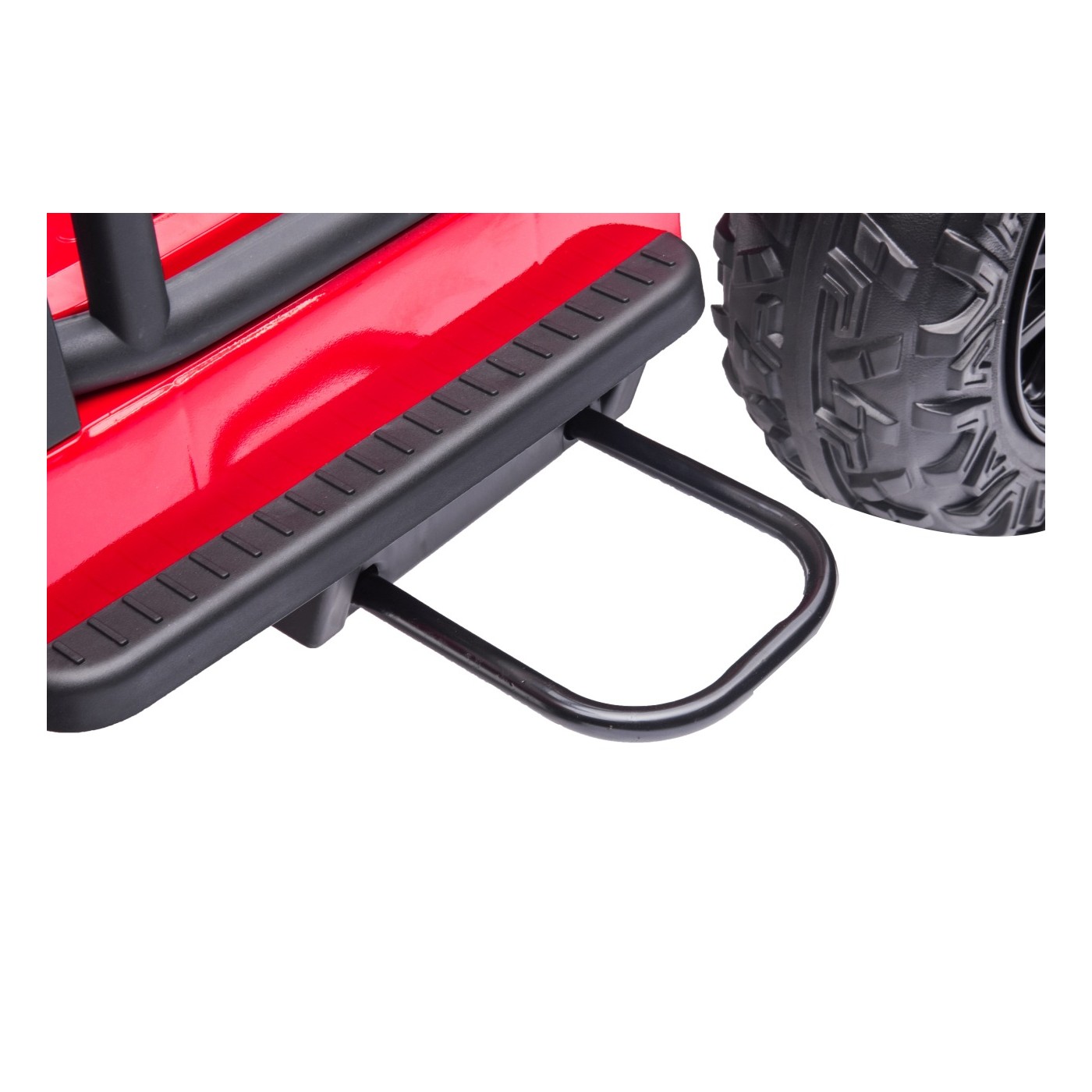 Červené vozidlo Jeep Monster