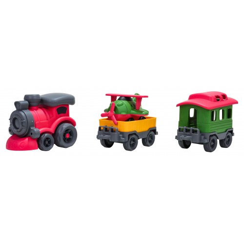 Sada bioplastového vlaku a vagónov