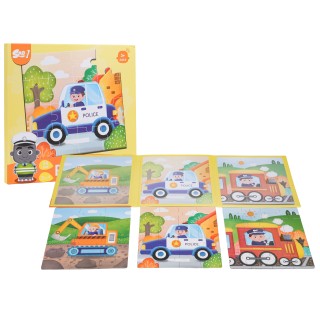 Magnetické puzzle Vozidlá + Brožúra