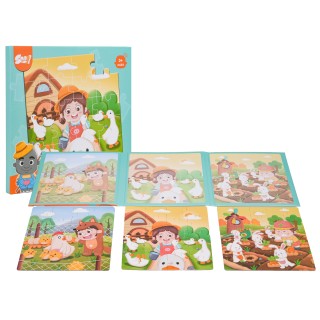 Magnetické puzzle Farma + kniha