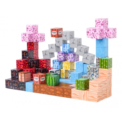 Sada magnetických kociek, blokov, 117 ks.