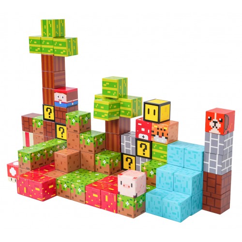 Sada magnetických kociek, blokov, 102 ks.