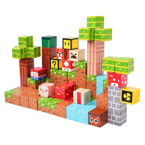 Sada magnetických kociek, blokov, 84 ks.