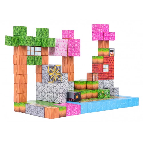 Sada magnetických kociek, blokov, 200 ks.