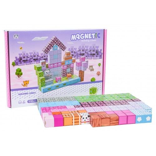 Sada magnetických kociek, blokov, 110 ks.