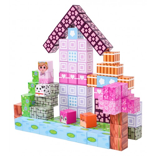 Sada magnetických kociek, blokov, 110 ks.