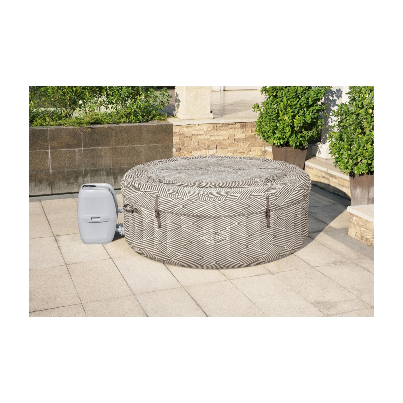 Madrid Lay-Z-Spa Vírivka do záhrady BESTWAY 4-os.+ Čerpadlo s filtrom + Kryt