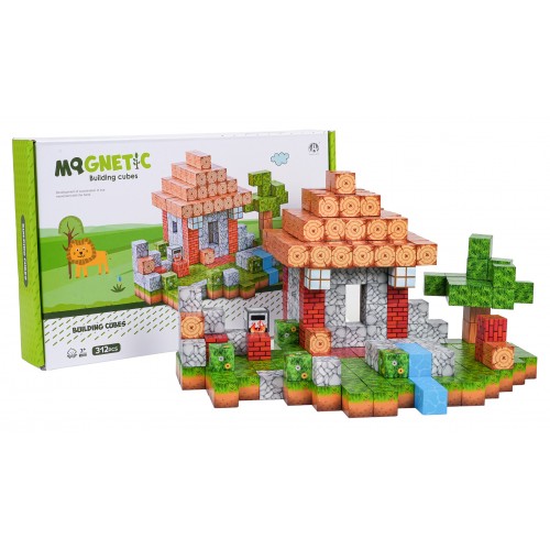 Sada magnetických kociek, blokov, 312 ks.