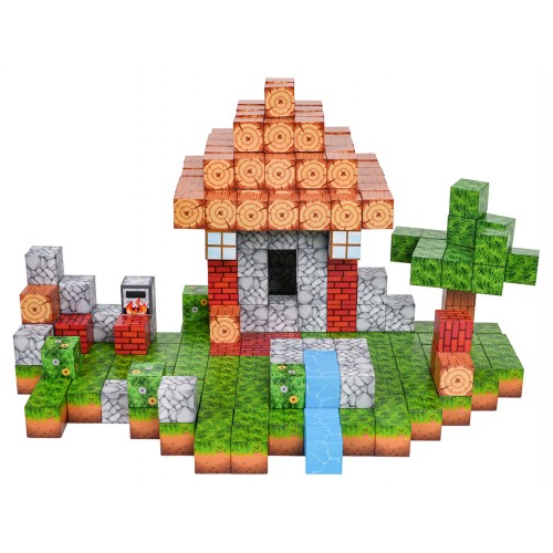 Sada magnetických kociek, blokov, 312 ks.