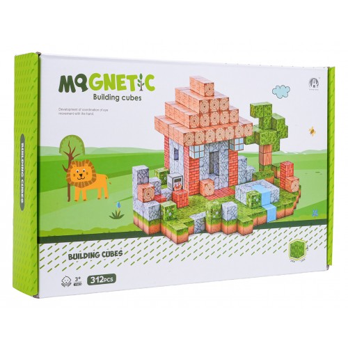 Sada magnetických kociek, blokov, 312 ks.