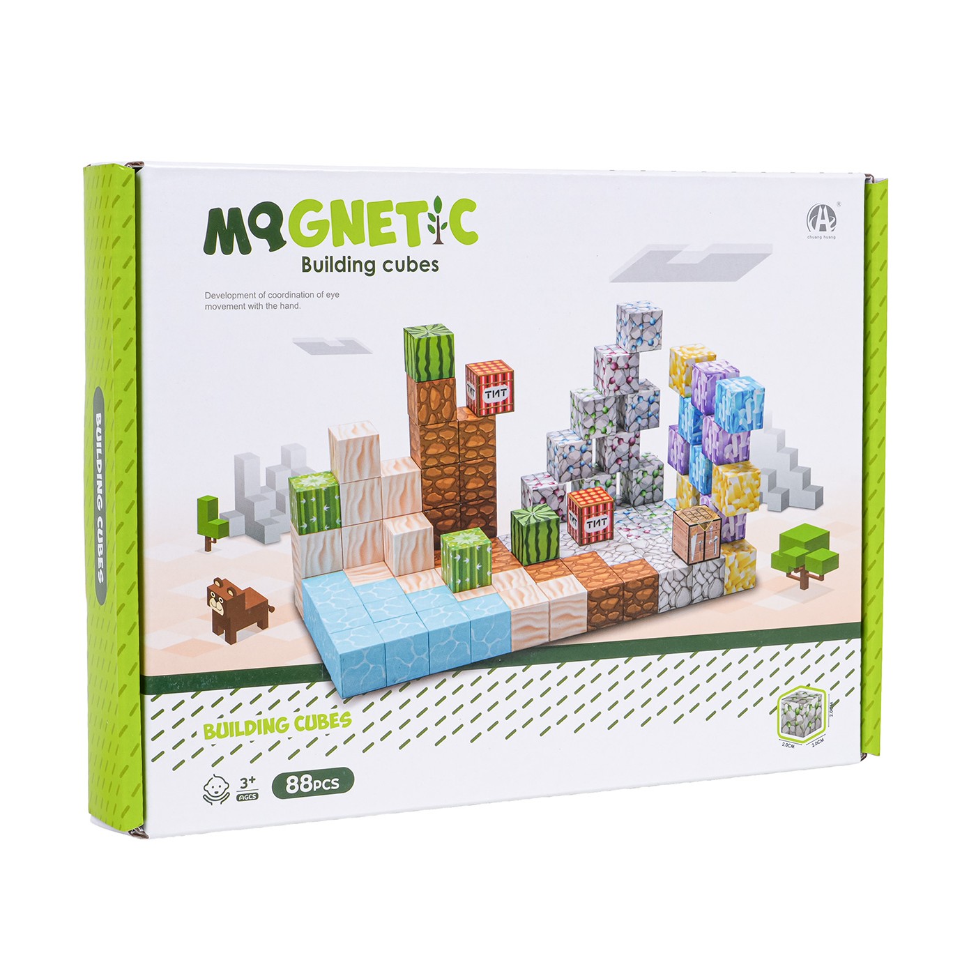 Sada magnetických kociek, blokov, 88 ks.