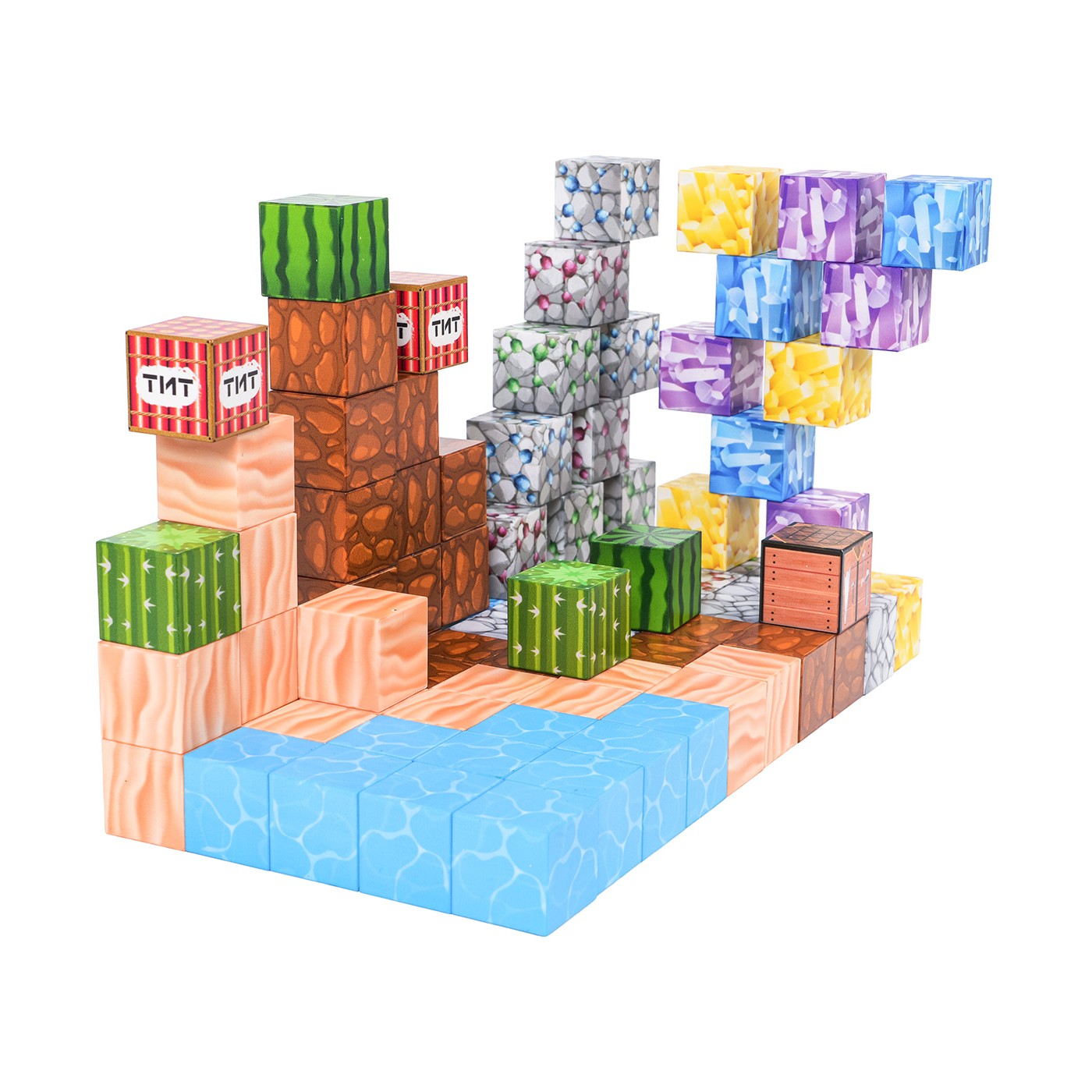 Sada magnetických kociek, blokov, 88 ks.