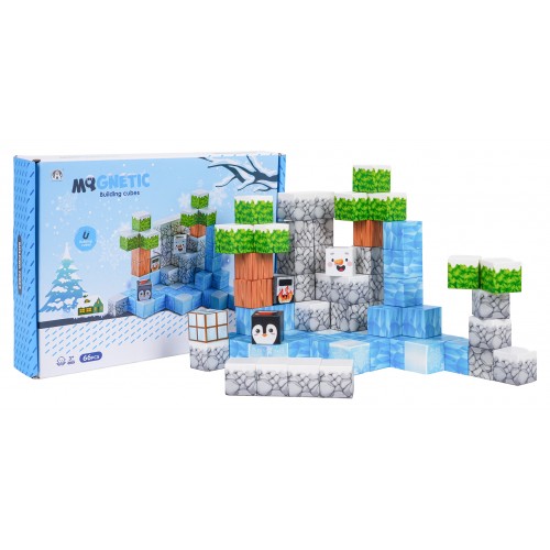 Sada magnetických kociek, blokov, 66 ks.