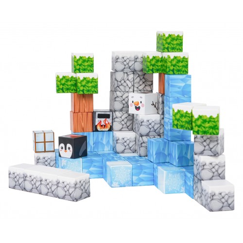 Sada magnetických kociek, blokov, 66 ks.