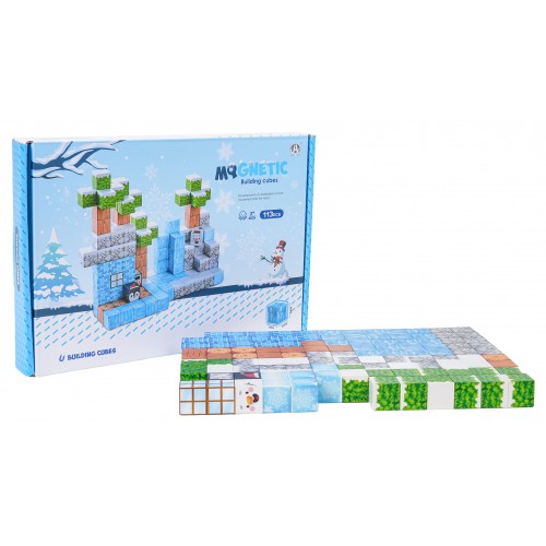 Sada magnetických kociek, blokov, 113 ks.