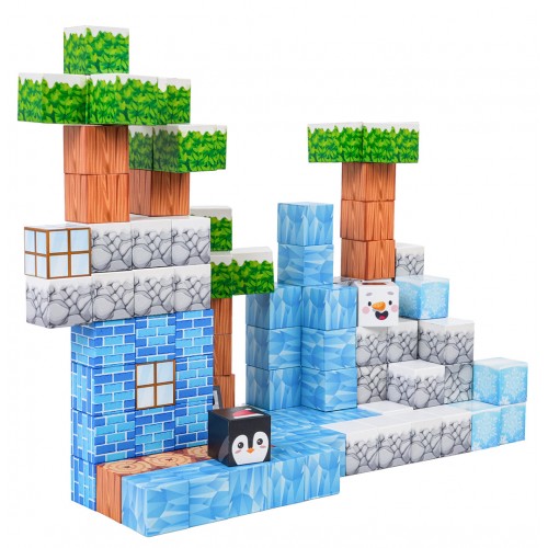 Sada magnetických kociek, blokov, 113 ks.