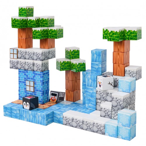 Sada magnetických kociek, blokov, 113 ks.