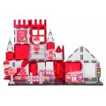Sada magnetických stavebných kociek hasičského zboru, 48 dielov.