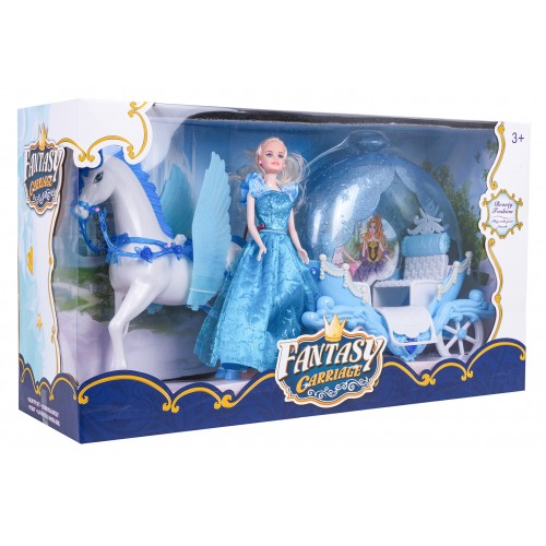 Kočiar s koňmi + sada pre bábiky