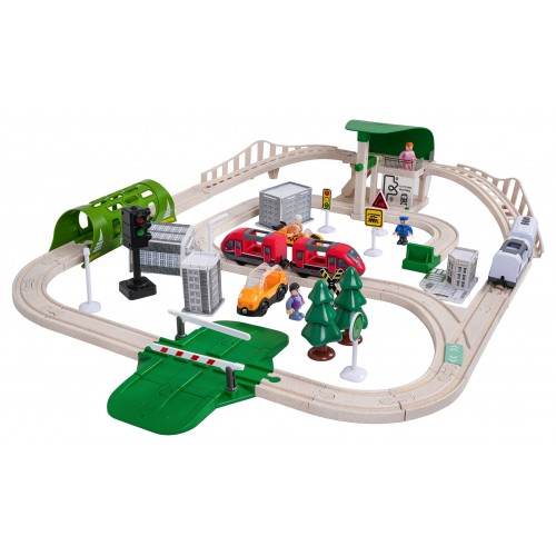 Mestský vláčik so svetelnými a zvukovými funkciami 80 dielov.