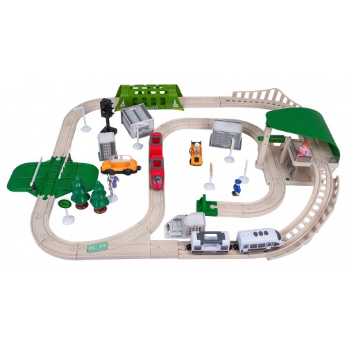 Mestský vláčik so svetelnými a zvukovými funkciami 80 dielov.