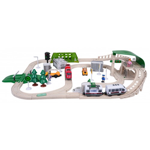 Mestský vláčik so svetelnými a zvukovými funkciami 80 dielov.