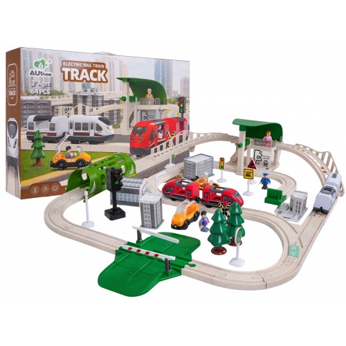 Mestský vláčik so svetelnými a zvukovými funkciami 80 dielov.