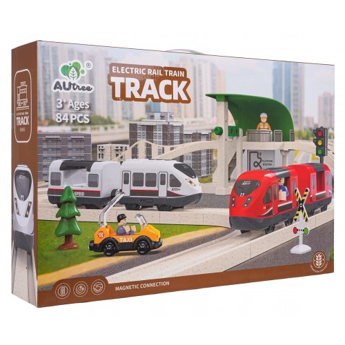 Mestský vláčik so svetelnými a zvukovými funkciami 80 dielov.