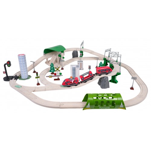 Mestský vláčik so svetelnými a zvukovými funkciami 89 dielov.