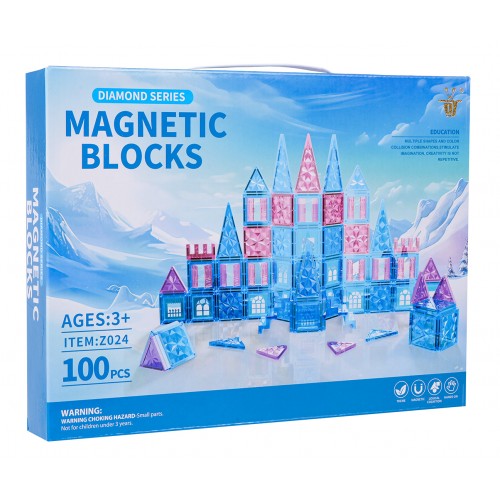 Sada magnetických blokov ICE SNOW, 100 ks.