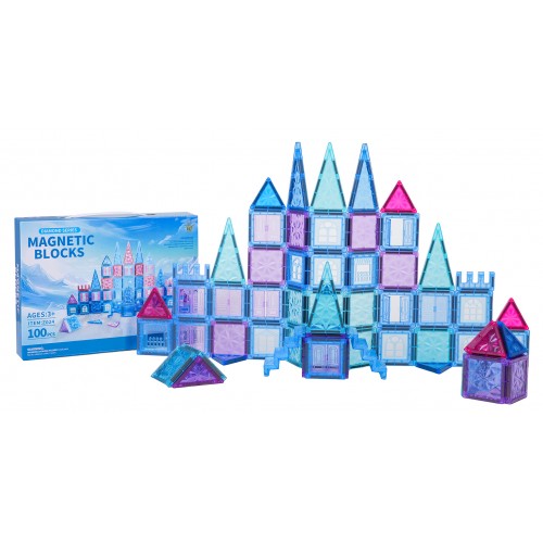 Sada magnetických blokov ICE SNOW, 100 ks.