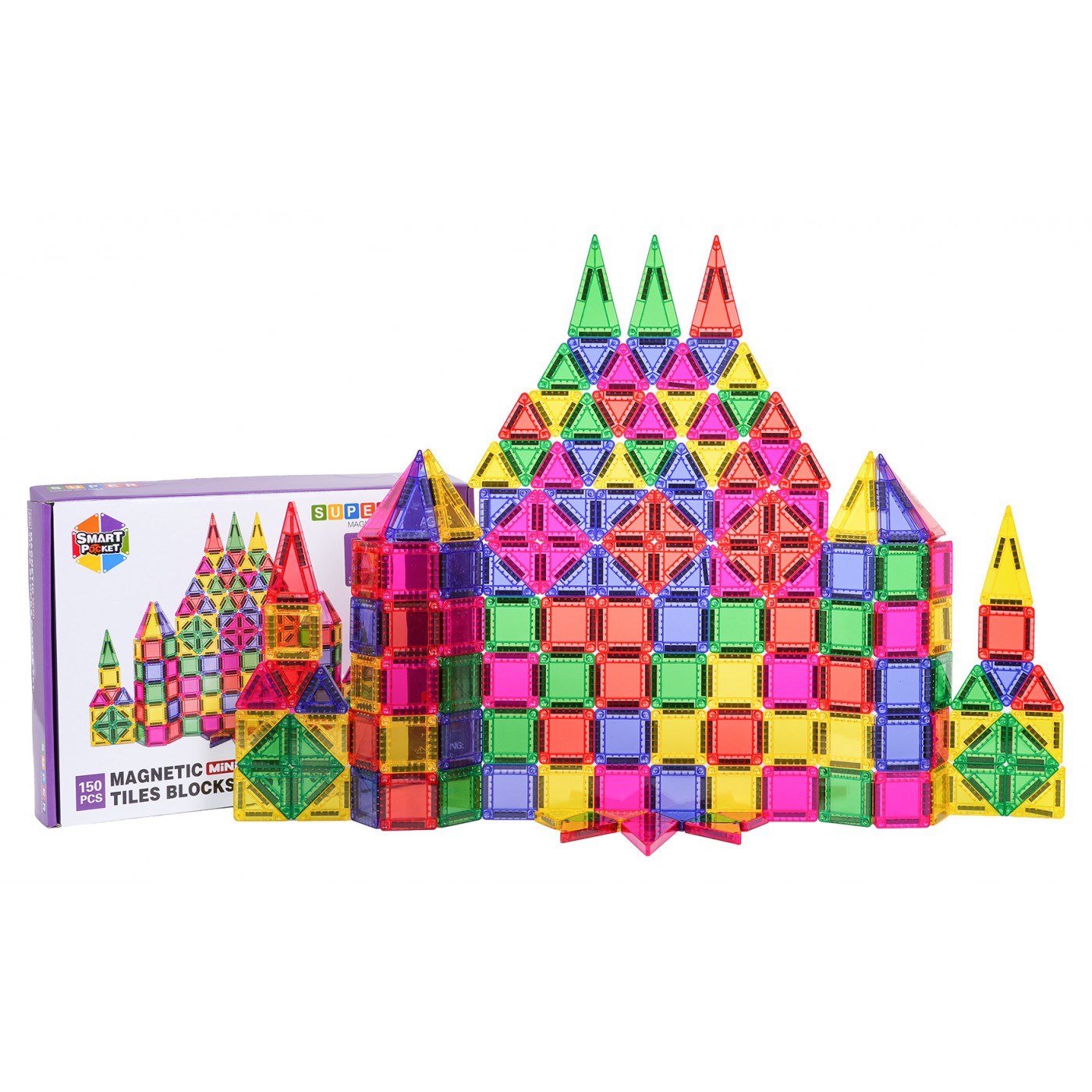 Sada farebných magnetických kociek 150 ks.
