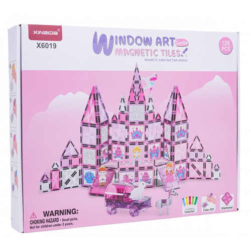 Sada magnetických kociek Ružová princezná 126 ks.