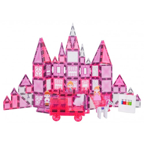 Sada magnetických kociek Ružová princezná 126 ks.