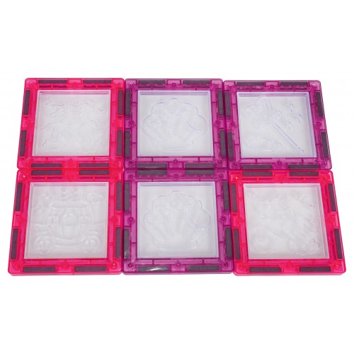 Sada magnetických kociek Ružová princezná 126 ks.