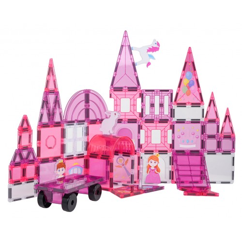 Sada magnetických kociek Ružová princezná, 58 ks.