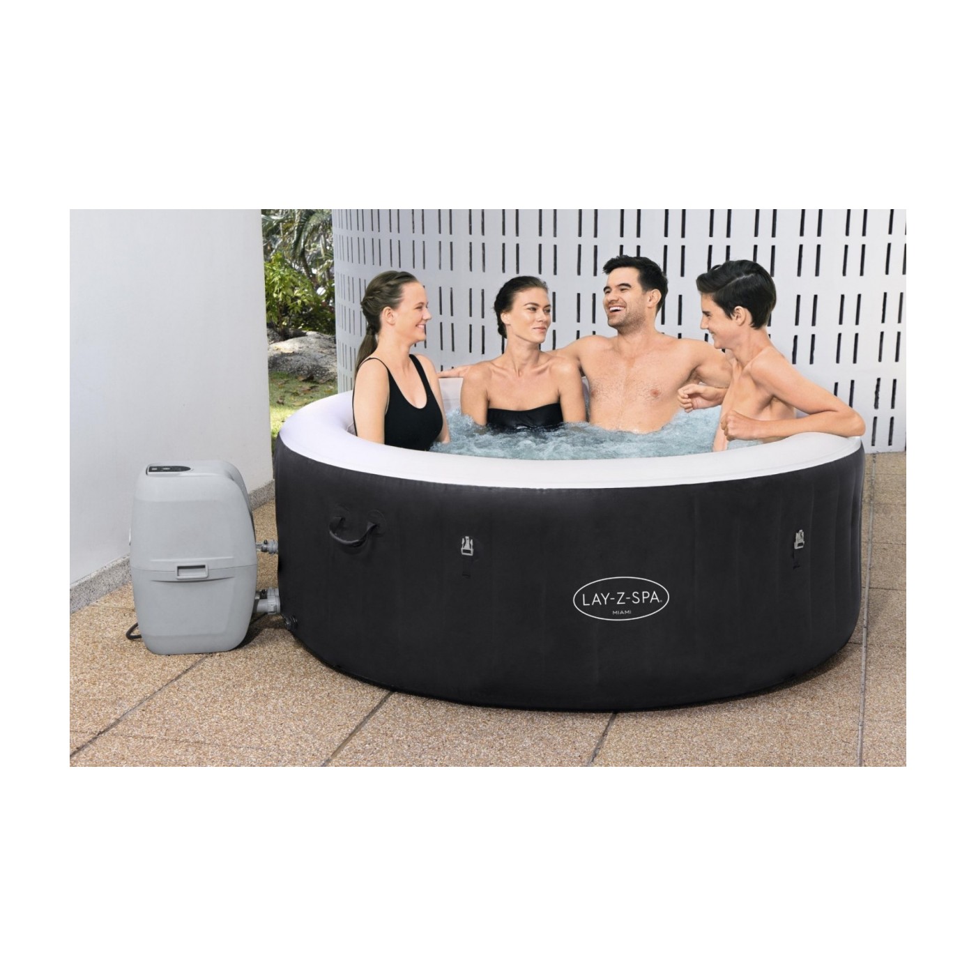 Miami Lay-Z-Spa Nafukovacie Spa BESTWAY 4-os.+ Čerpadlo s panelom + Filter