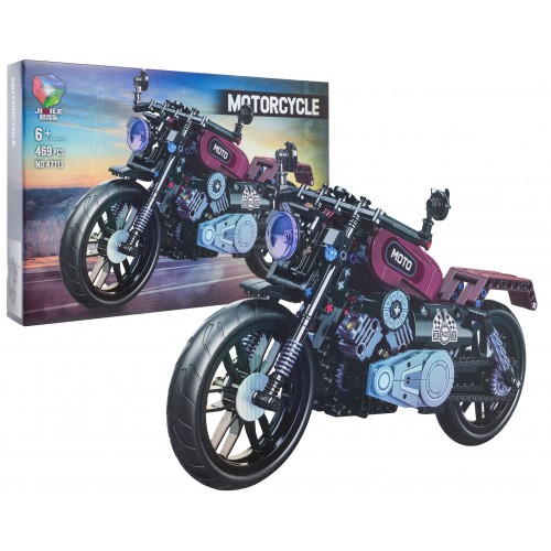 Sada stavebnicových kociek na motorku 469 ks.