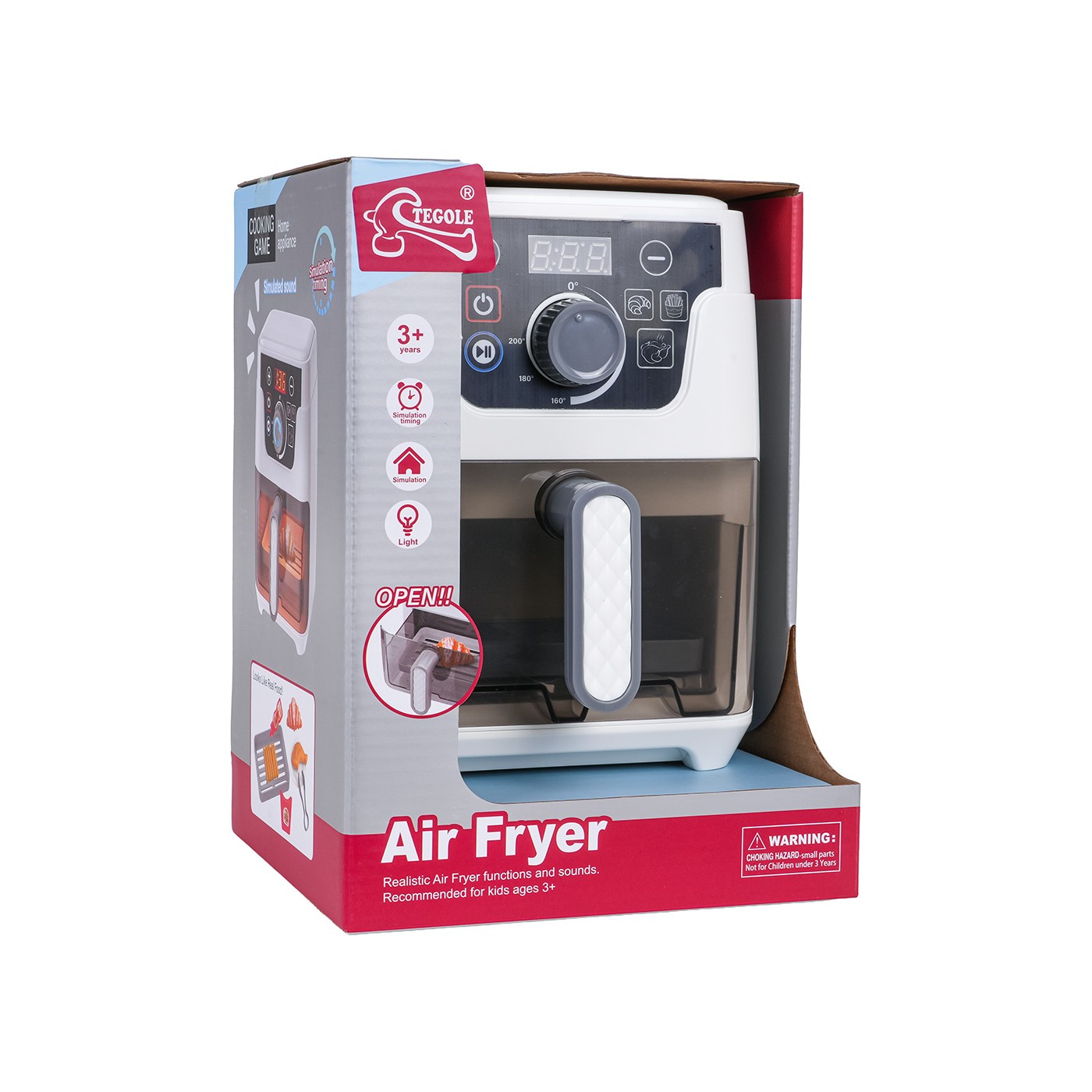 Vzduchová fritéza so svetlami a zvukmi + príslušenstvo