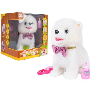 Interaktívny biely pes