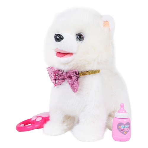 Interaktívny biely pes